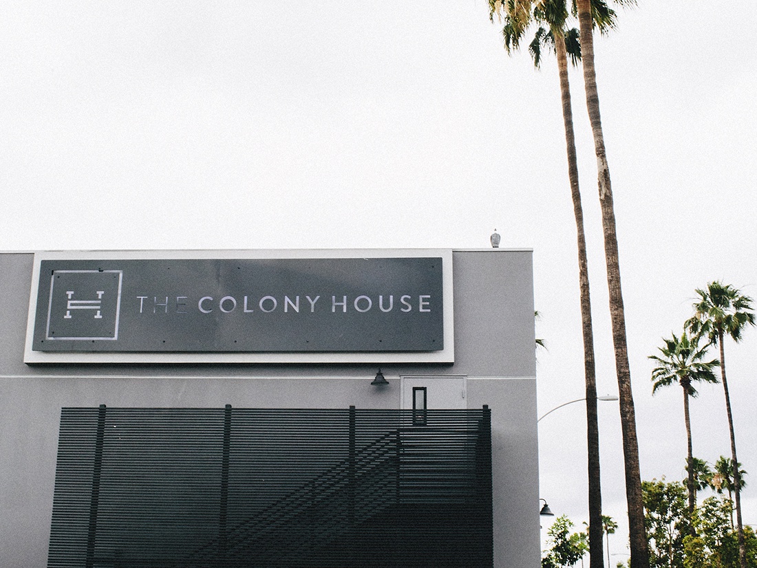 The Colony House Sign outside the location